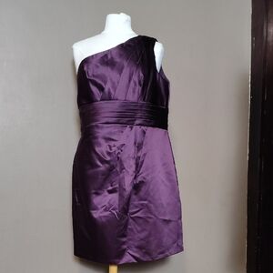 Elegant Purple One-Shoulder Dress